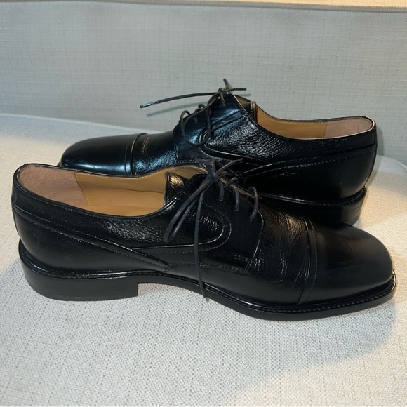 Johnston & Murphy Genuine Deerskin Black Cap Toe Oxfords Men’s Sz 9W Excellent main image 11
